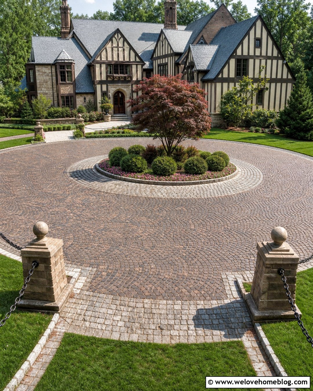 Circular Driveway Chain Barrier - 20 Driveway Chain Barrier Ideas