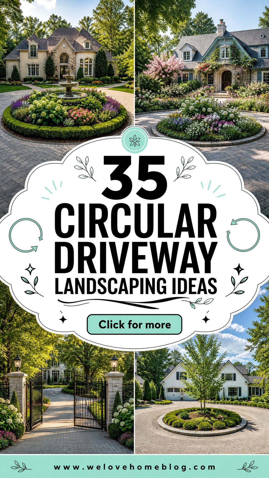 35 Circular Driveway Landscaping Ideas for Standout Curb Appeal - 35 Circular Driveway Landscaping Ideas for Standout Curb Appeal