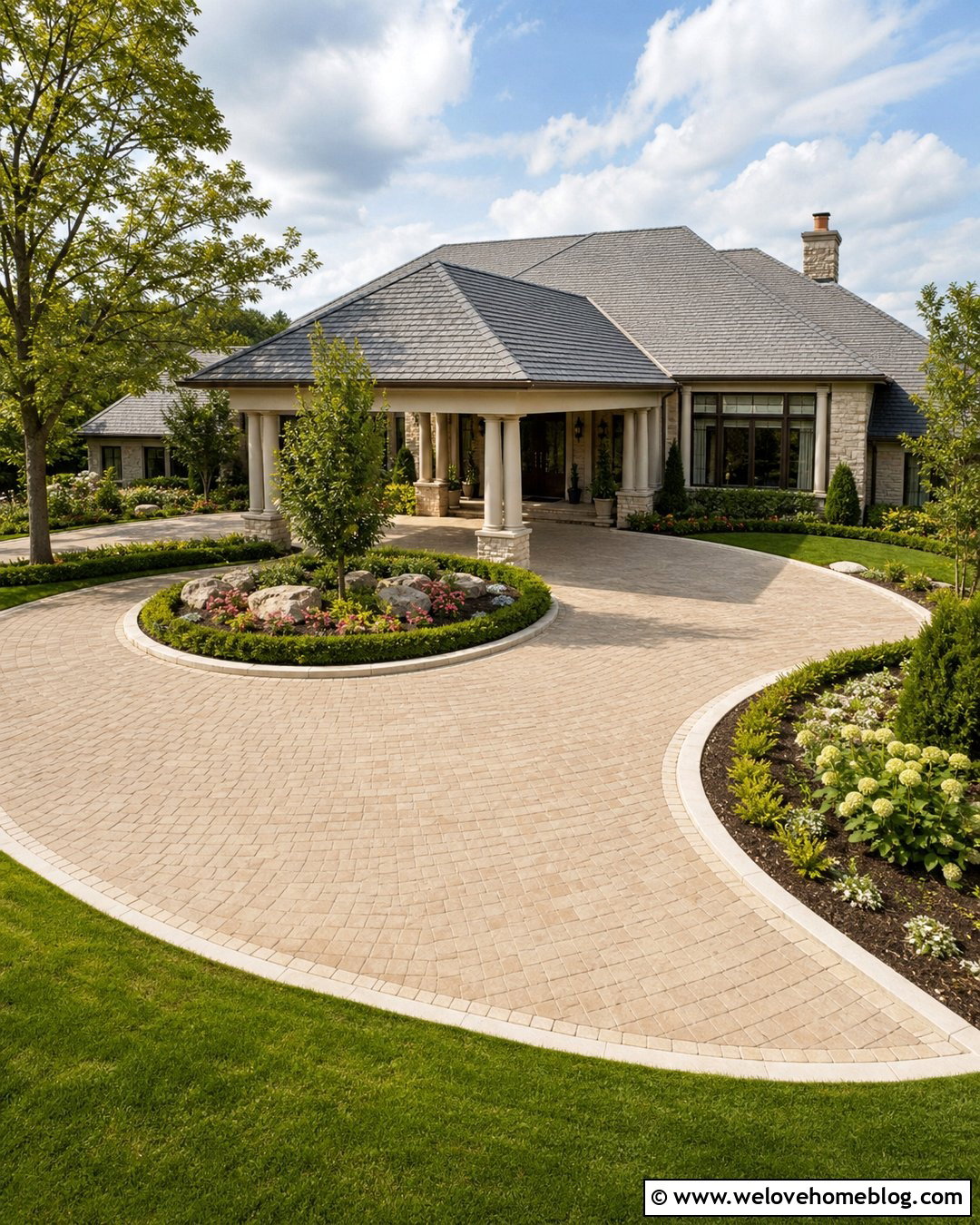 Circular Driveway Overhang - 20 Driveway Overhang Ideas