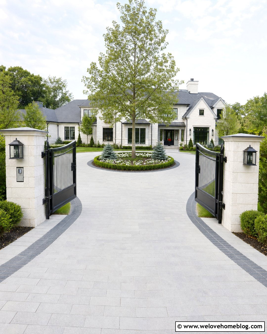 Circular Driveway Security Gate Entrance - 20 Driveway Security Gate Inspiration Ideas