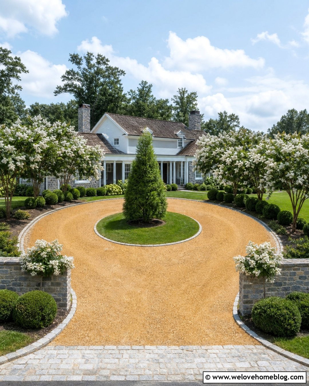 Circular Driveway With Crepe Myrtle Trees - 20 crepe myrtle trees lining driveway ideas