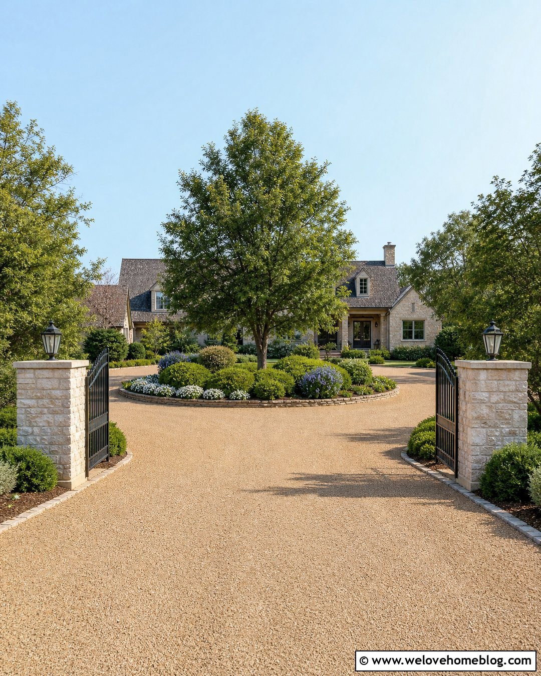 Circular Driveway With Entry Gate Landscaping - 35 circular driveway landscaping ideas