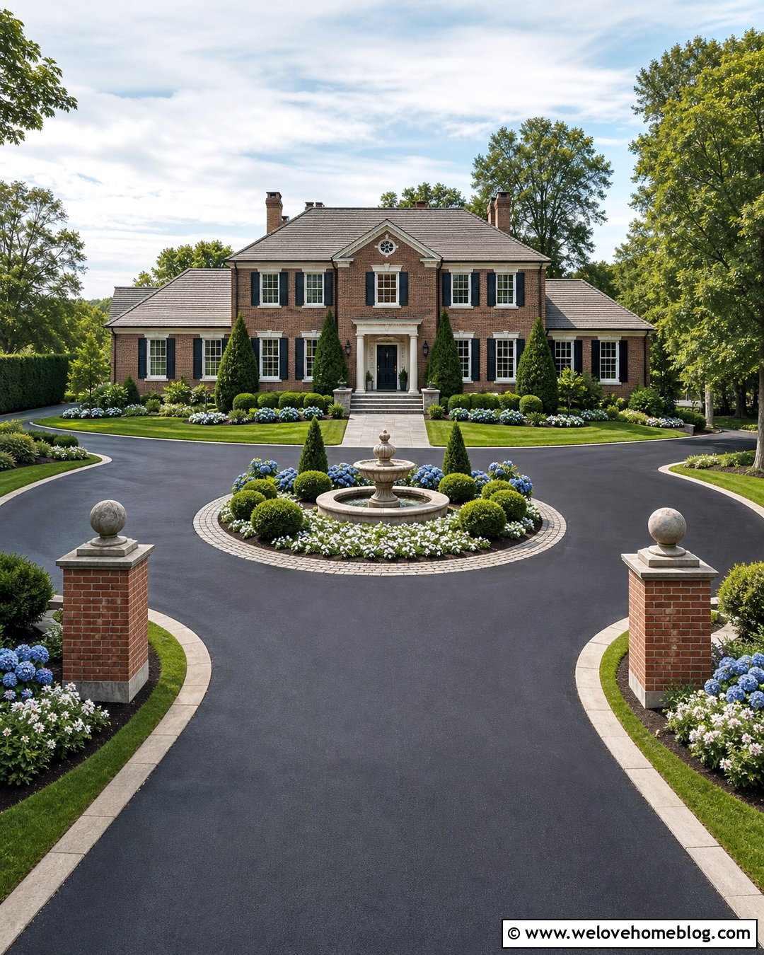 Circular Driveway With Fountain Landscaping - 35 circular driveway landscaping ideas