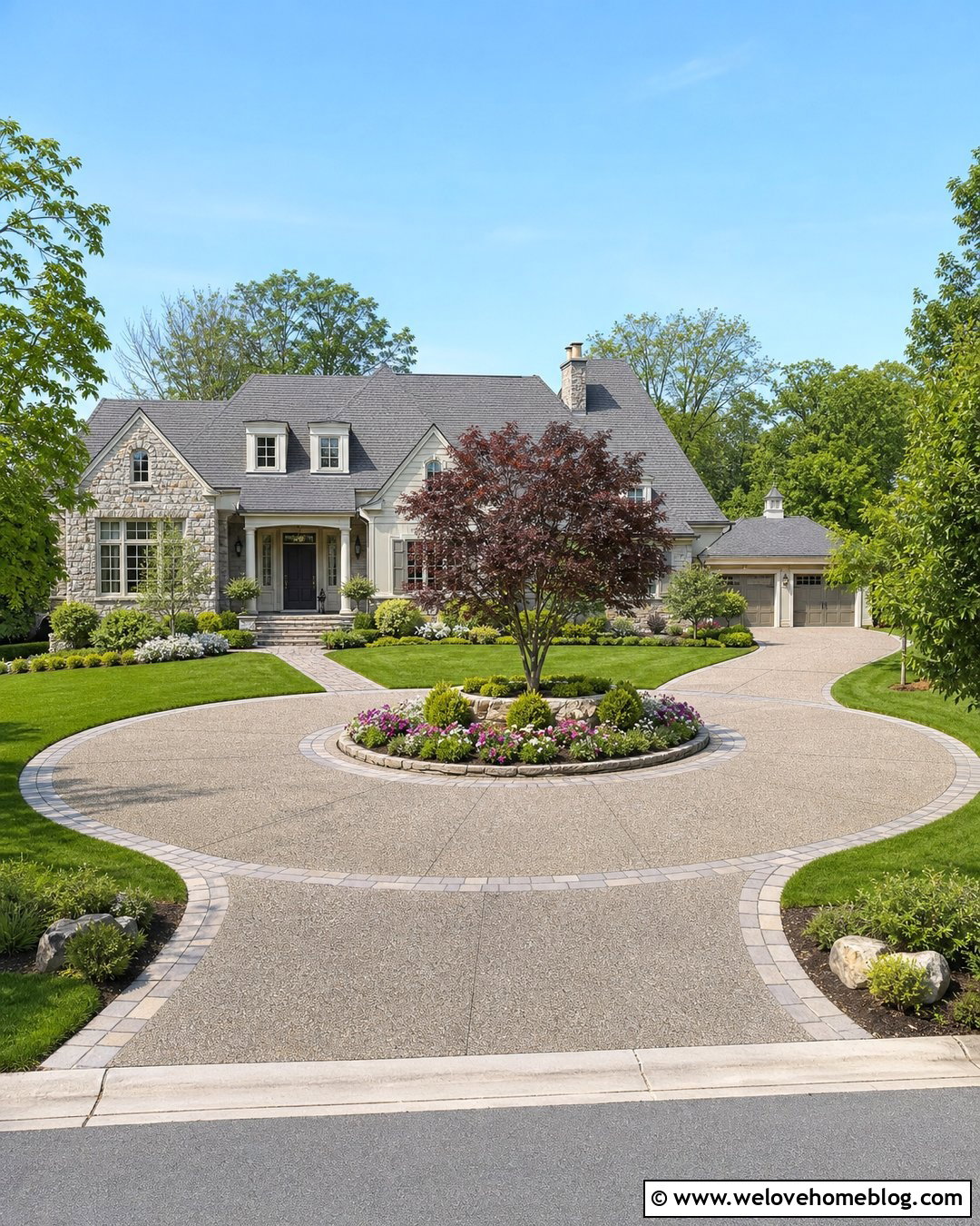 Circular Driveway With Side Entry Garage - 20 Garage And Driveway Ideas