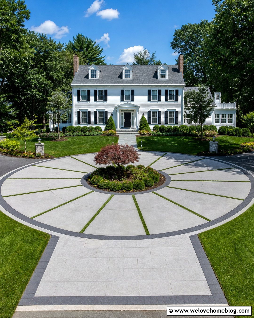 Circular Grass Pattern Driveway - 20 grass pattern driveway ideas