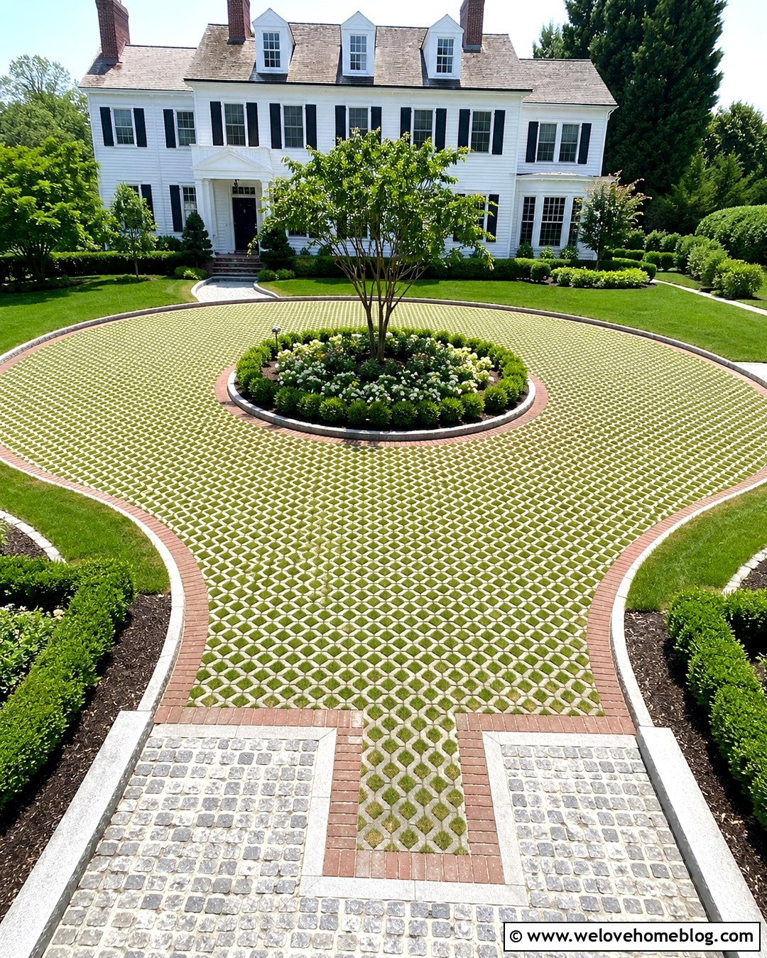 Circular Grass Paver Driveway - 20 Grass Driveway Pavers Ideas