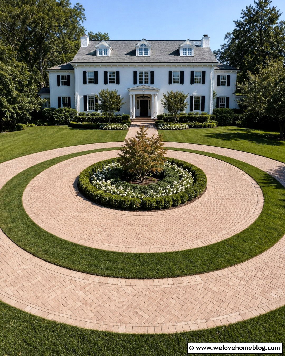 Circular Grass Strip Driveway - 20 Grass Strip Driveway Ideas