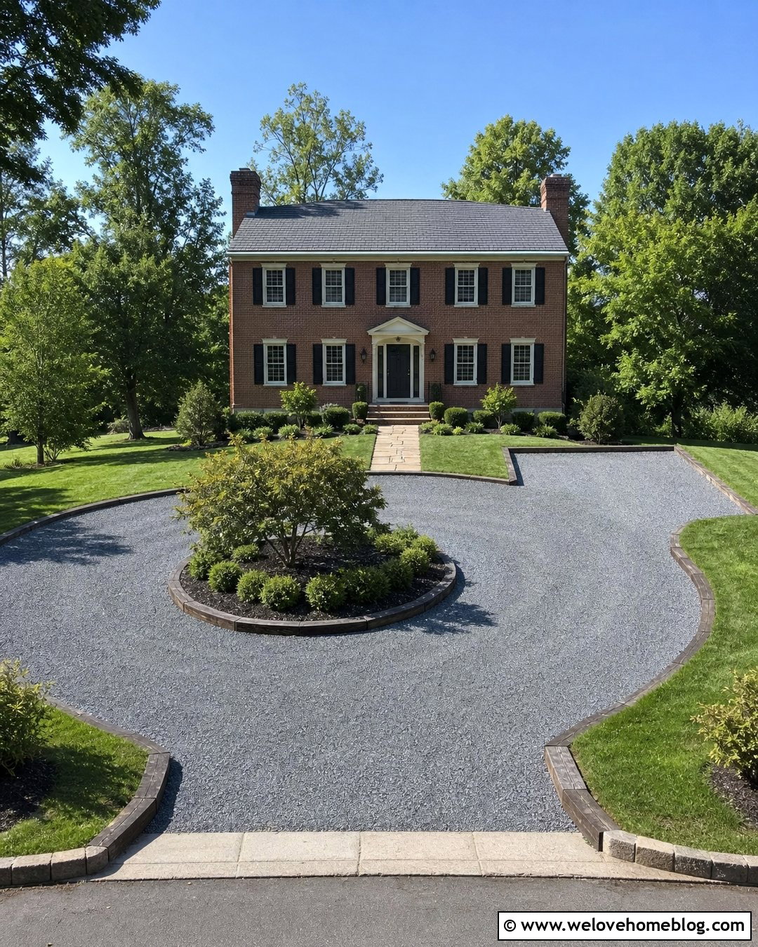 Circular Gravel Driveway With Railroad Tie Edging - 20 Gravel Driveway Edging Railroad Ties Ideas