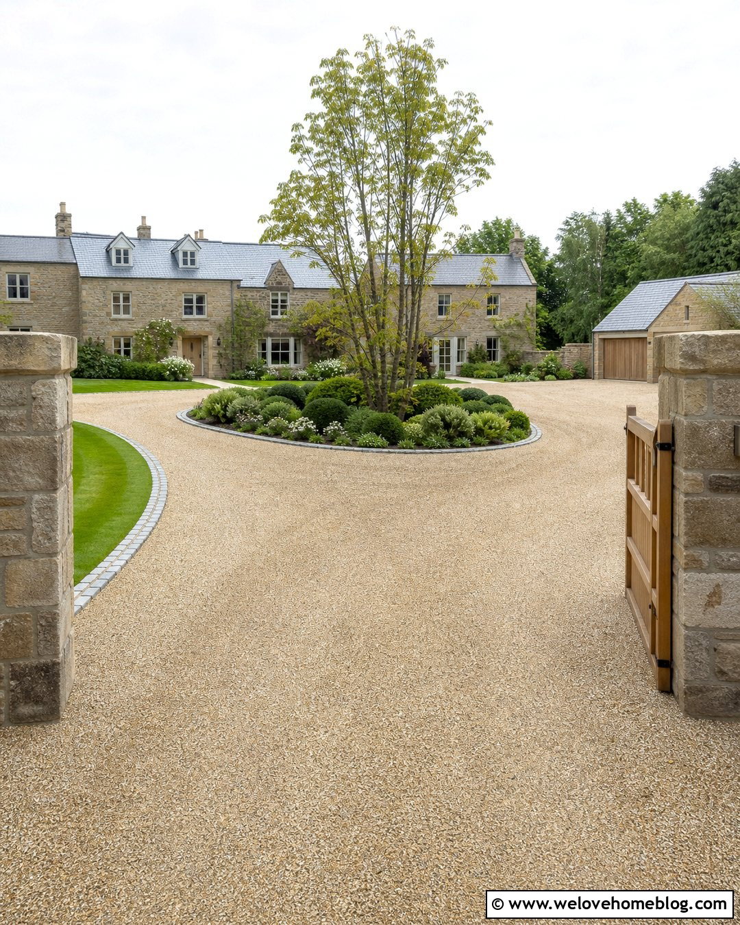 Circular Gravel Driveway - 30 driveway uk ideas