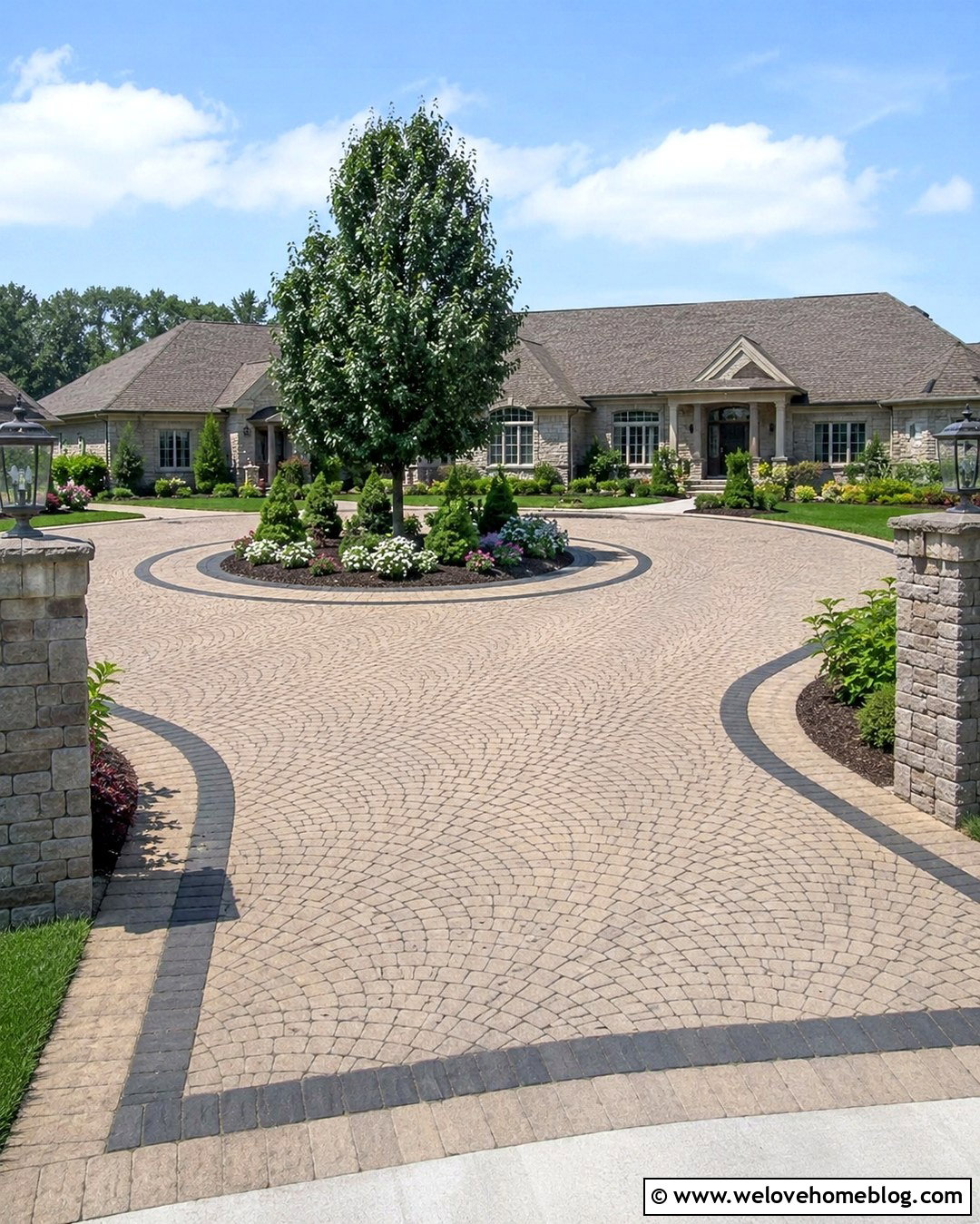 Circular Interlock Driveway - 20 Interlock Driveway Designs Ideas
