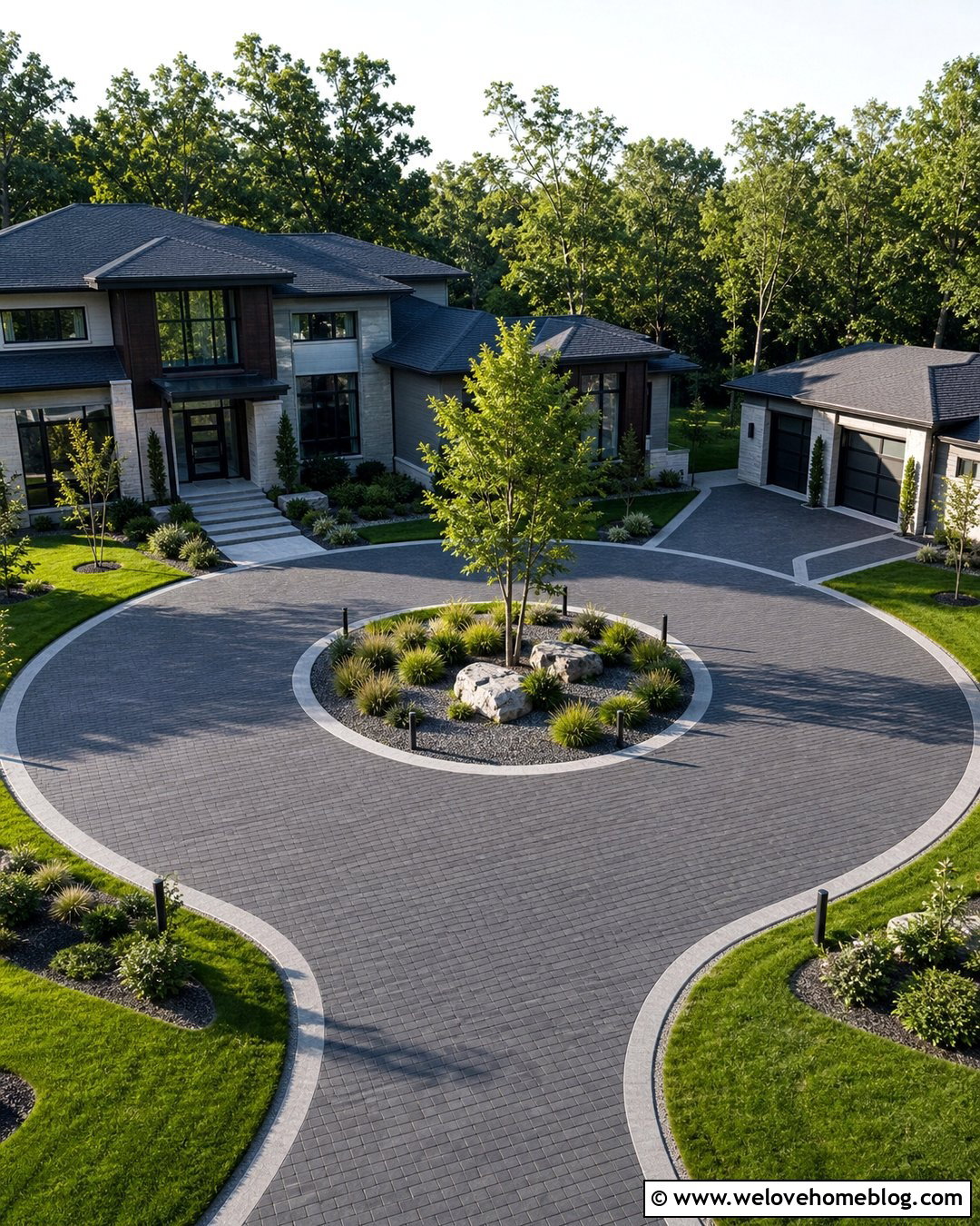 Circular Modern Driveway - 45 modern driveway ideas