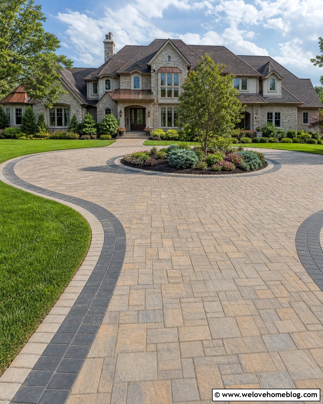20 Patio Stone Driveway Ideas for Classic, Timeless Curb Appeal