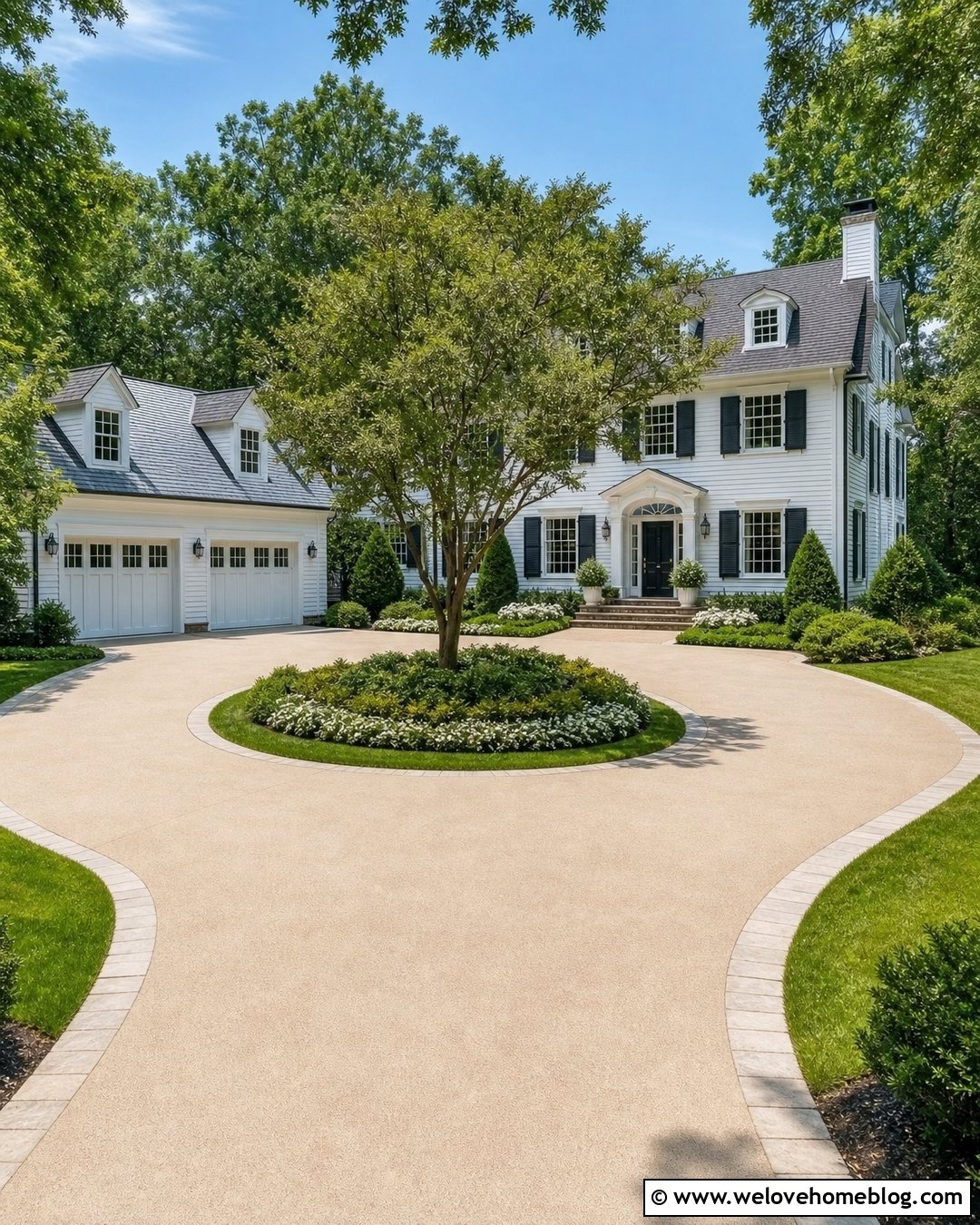 Circular Sand Finish Concrete Driveway - 20 Sand Finish Concrete Driveway Ideas