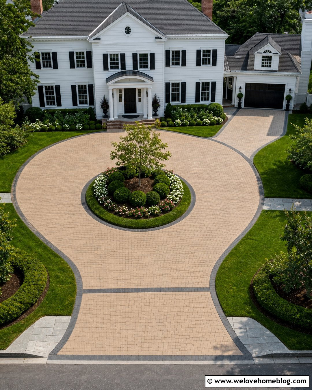 Circular Side Garage Driveway - 25 Side Garage Driveway Layout Ideas