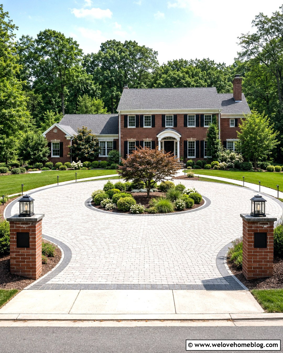 Circular Solar Light Driveway Entrance - 20 Solar Light Driveway Entrance Ideas
