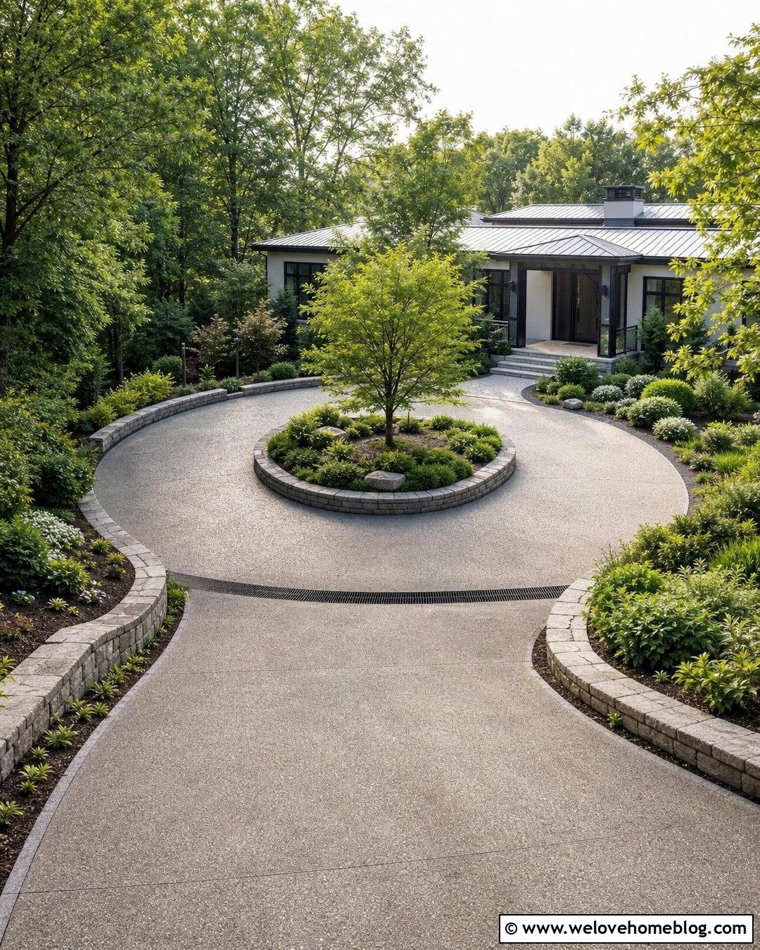Circular Steep Driveway With Lower Turnaround - 20 steep driveway down to house ideas