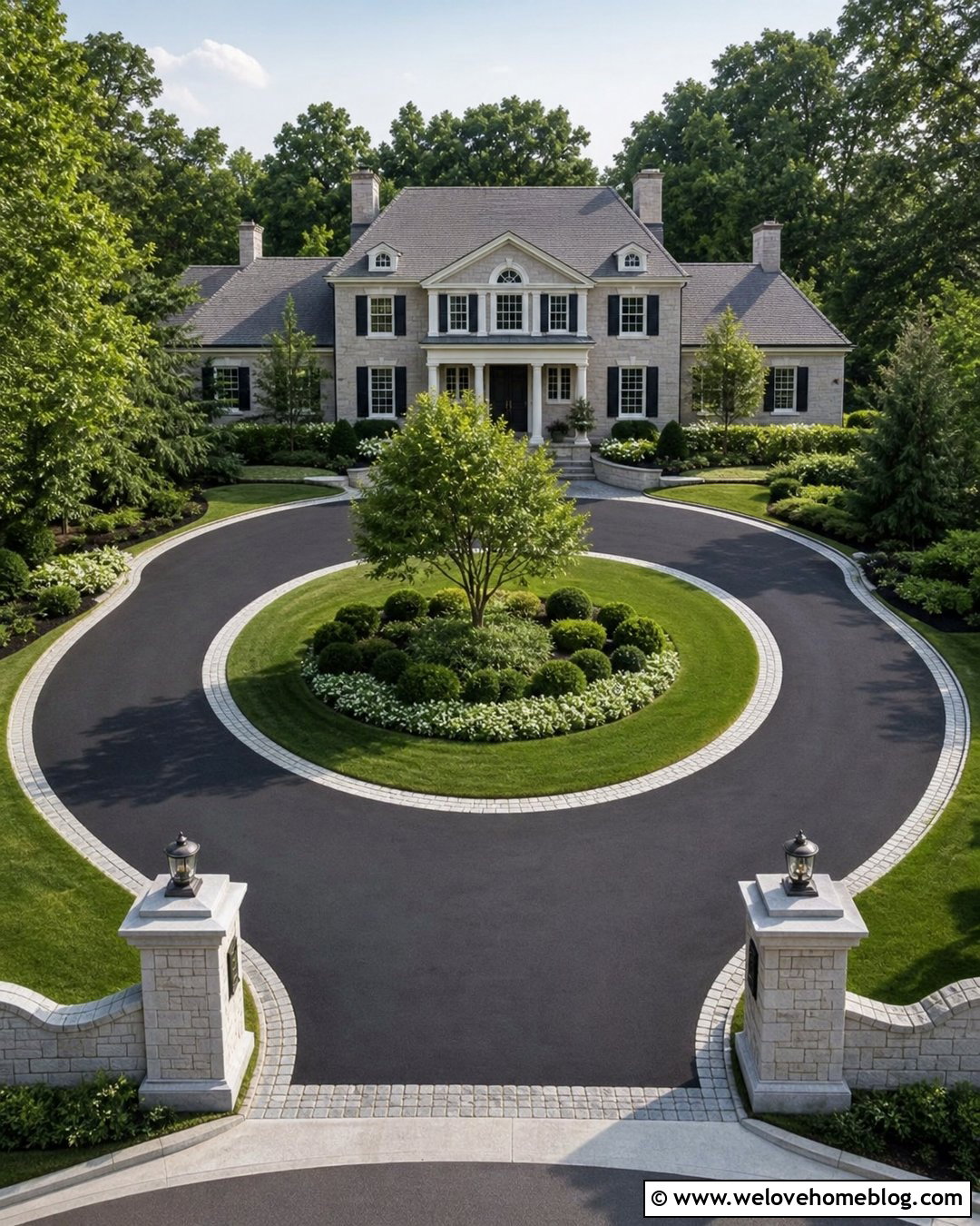 Circular Tarmac Driveway With Center Island - 20 tarmac driveway designs ideas
