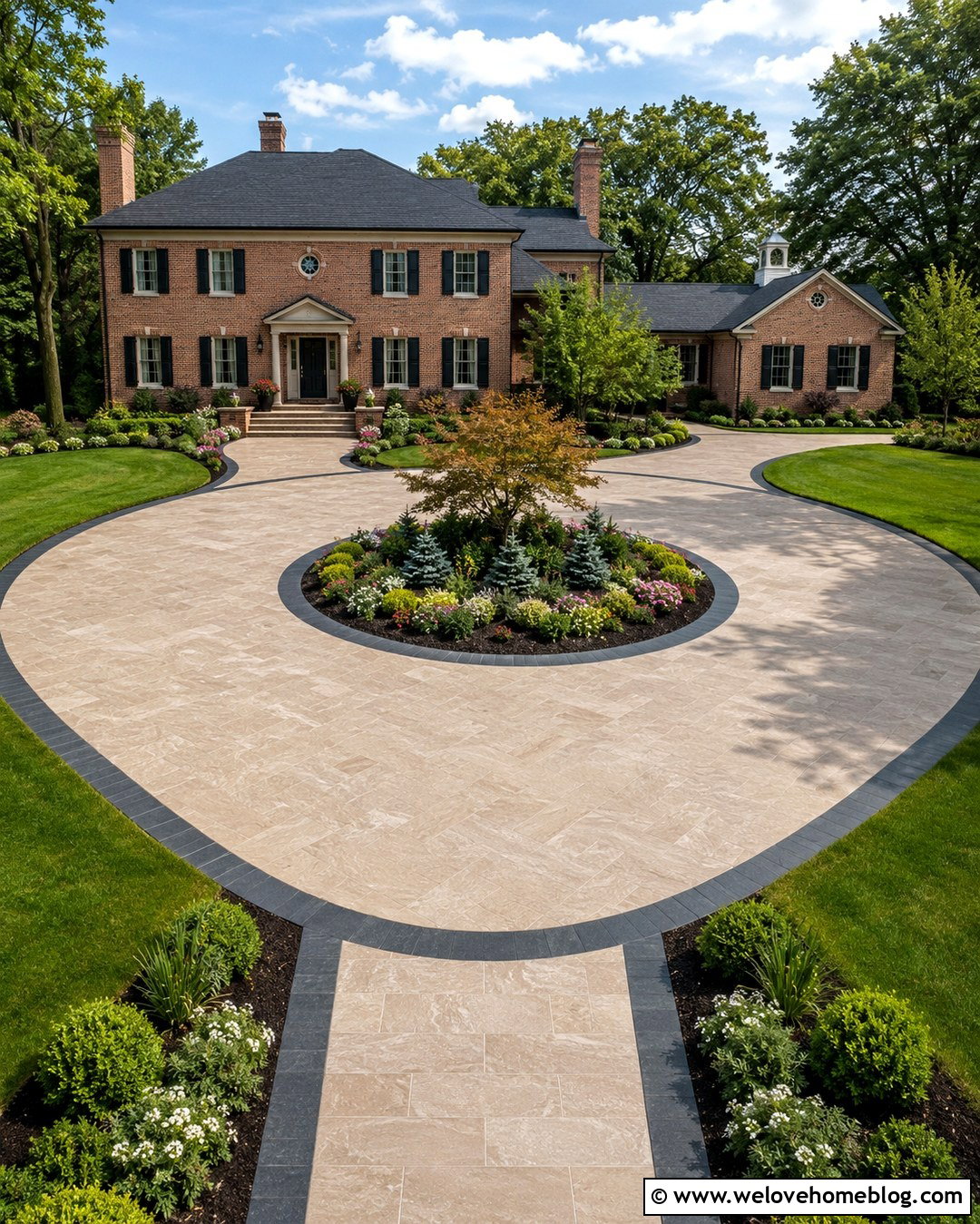Circular Tile Driveway - 20 Tile Driveway Ideas