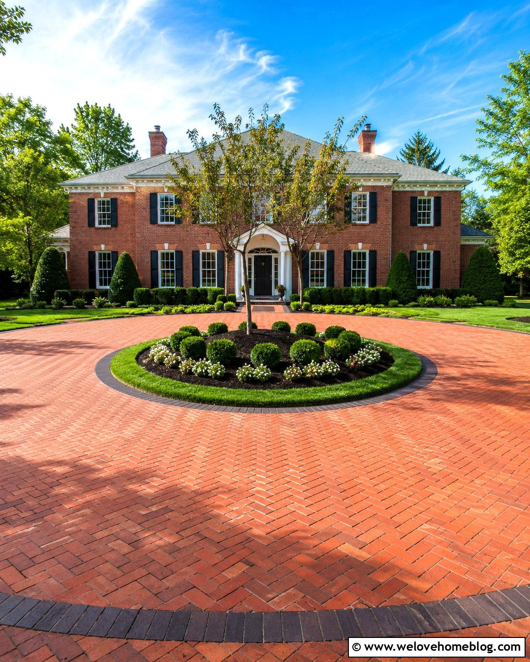 Circular Traditional Driveway - 20 Traditional Driveway Ideas