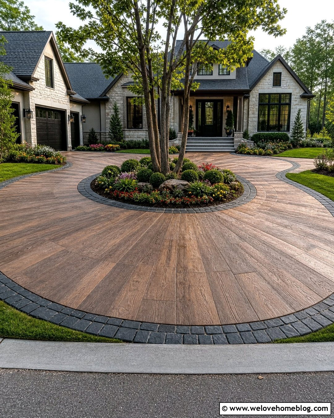 Circular Wood Driveway - 25 Wood Driveway Ideas