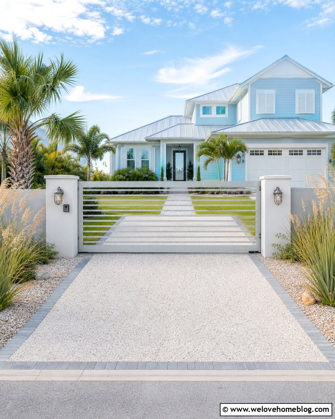Coastal Aluminum Driveway Gate - 35 metal driveway gates ideas