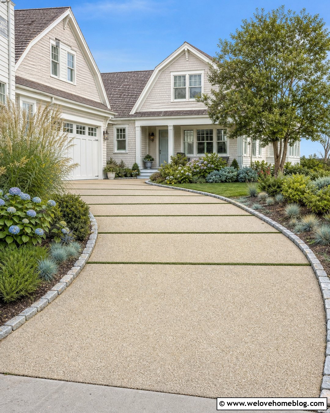 Coastal Cement Grass Driveway - 20 Cement Grass Driveway Ideas