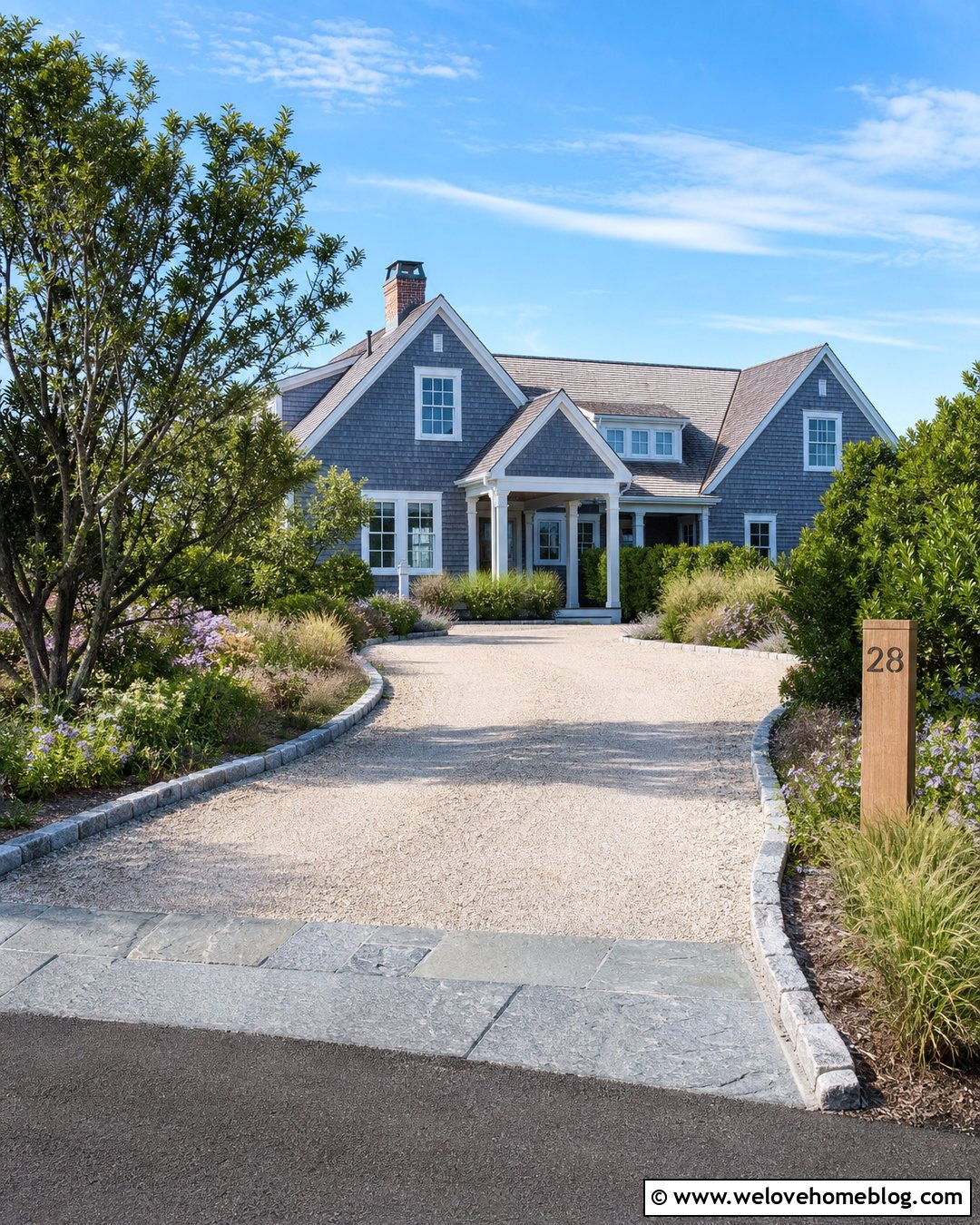 Coastal Driveway Entrance With Beach Grass - 20 landscape for driveway entrance ideas