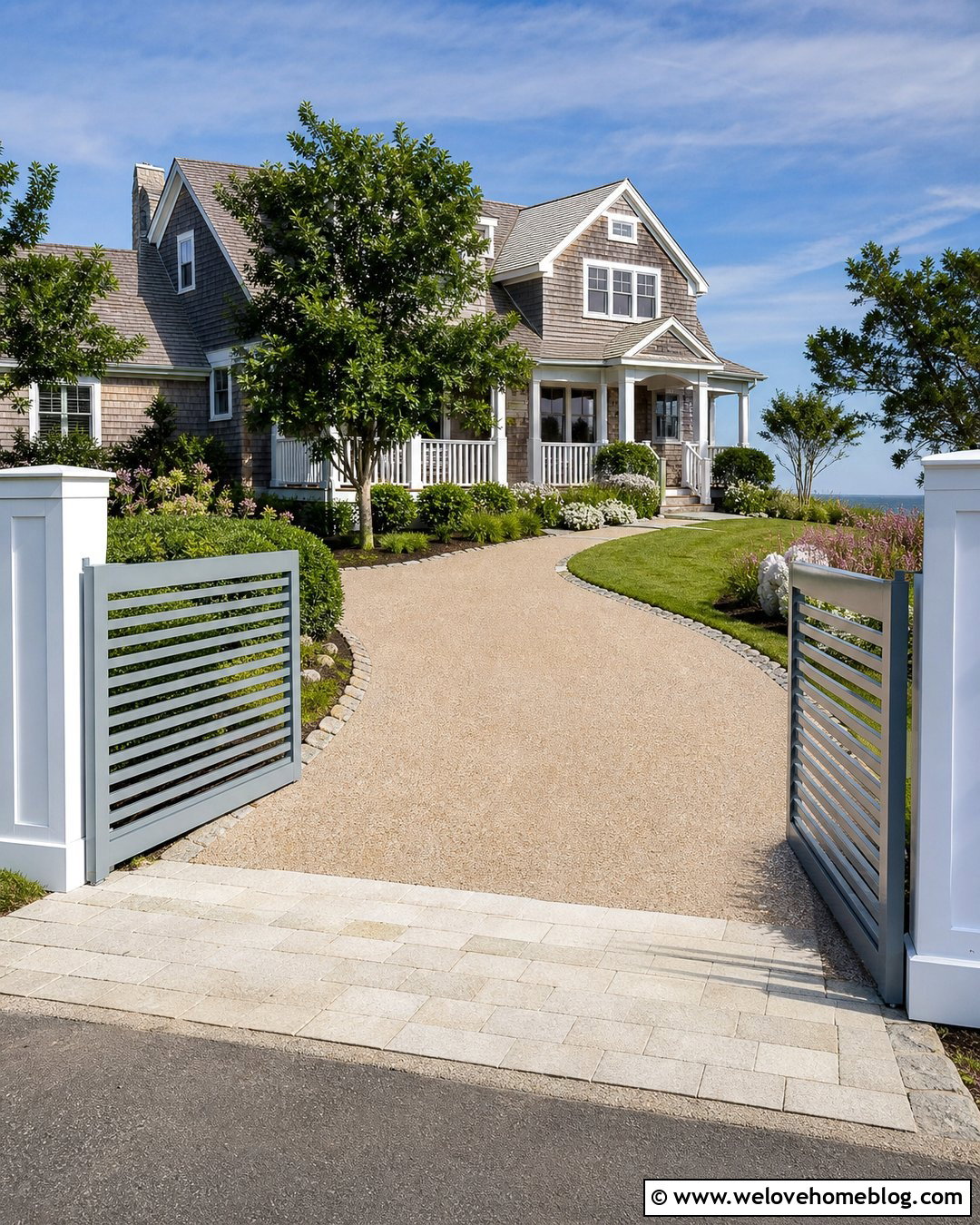 Coastal Front Yard Fence Driveway Gate - 25 Driveway Front Yard Fence Gate Ideas