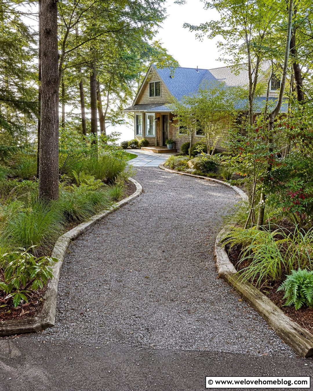 Coastal Gravel Driveway With Timber Edging - 20 Coastal Driveway Landscaping Ideas