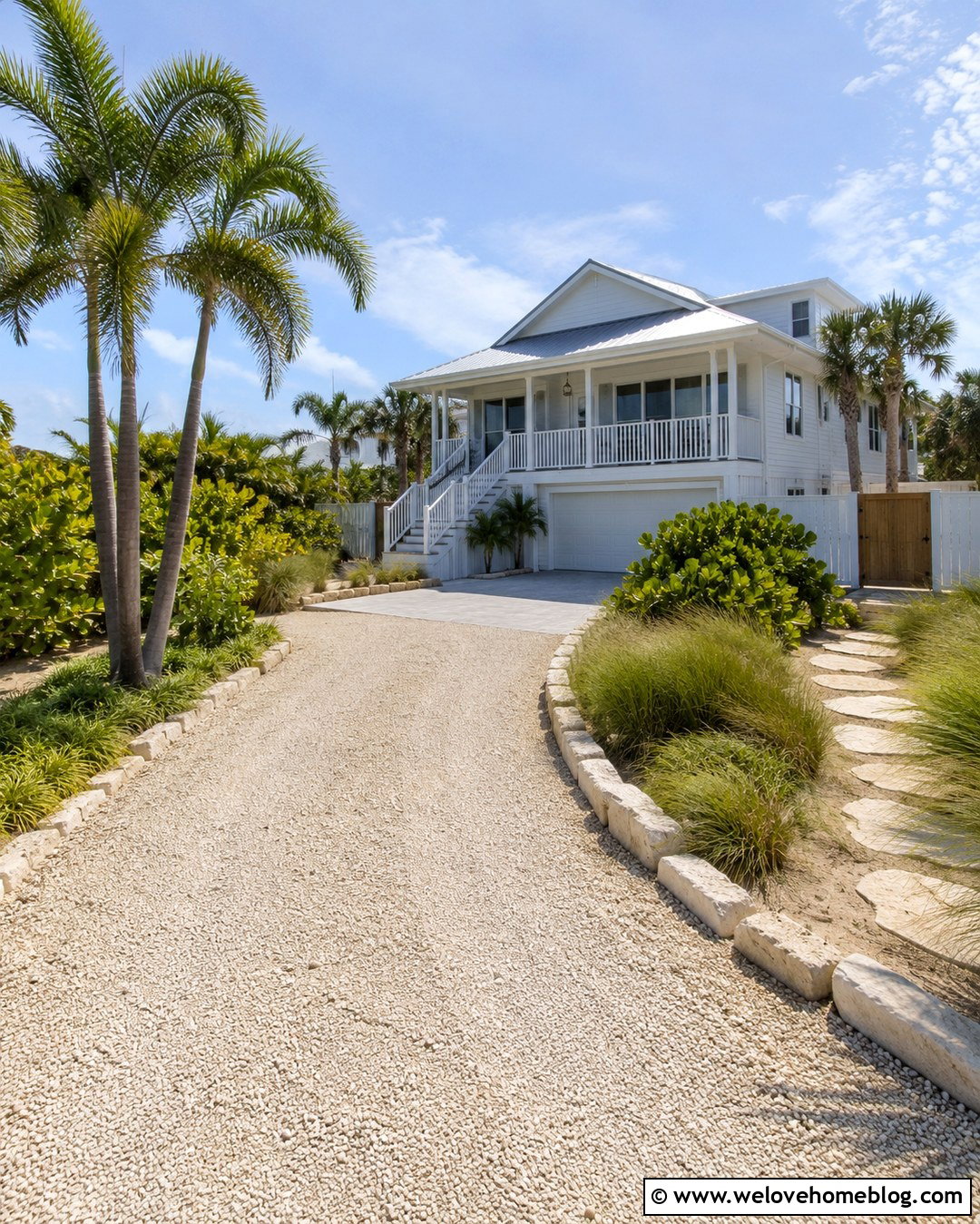 Coastal Limestone Palm Tree Driveway - 20 Driveway With Palm Trees Ideas