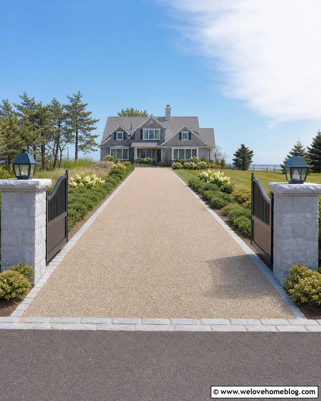 Coastal Stone Gate Entrance Driveway - 20 stone gate entrance driveways ideas