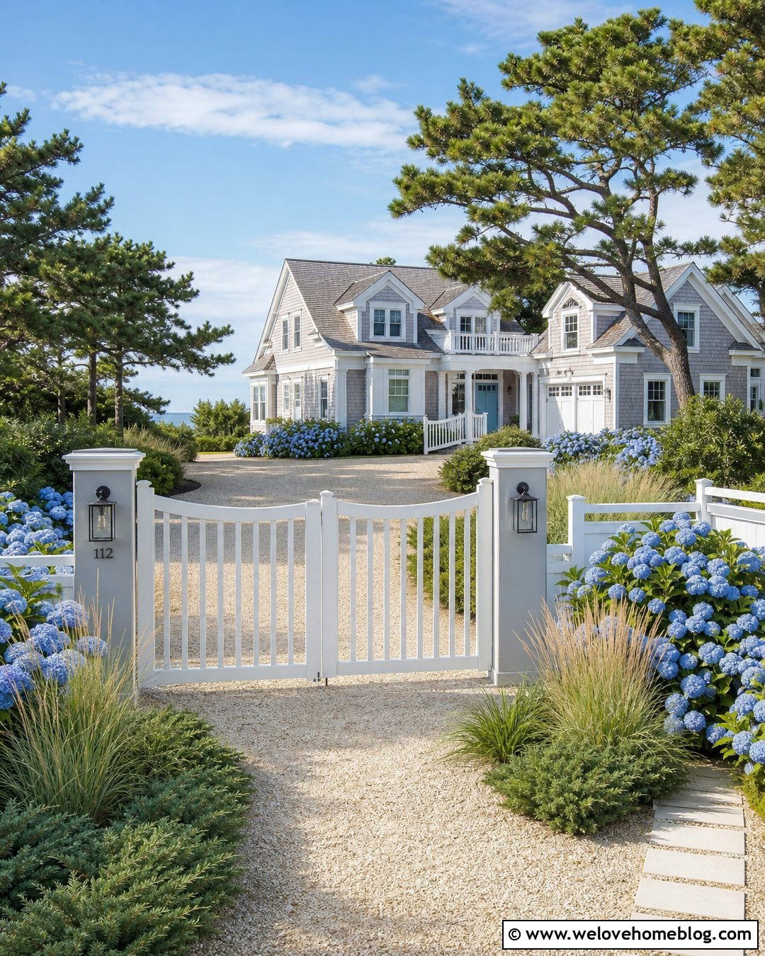 Coastal White Driveway Gate - 40 unique driveway gates