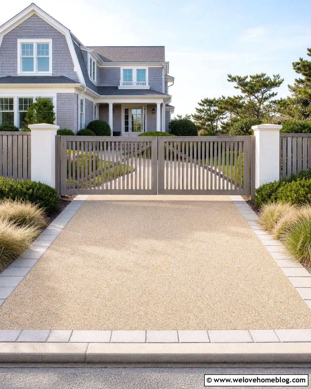 Coastal Wood Bi Fold Driveway Gate - 20 Wood Bi-Fold Driveway Gate Ideas