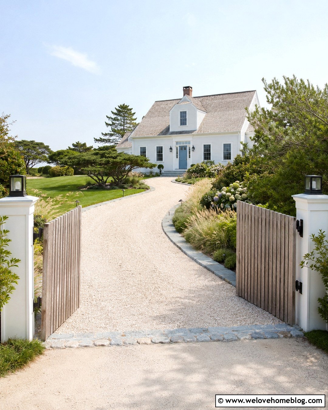 Coastal Wood Driveway Gate - 20 wood gate driveway ideas