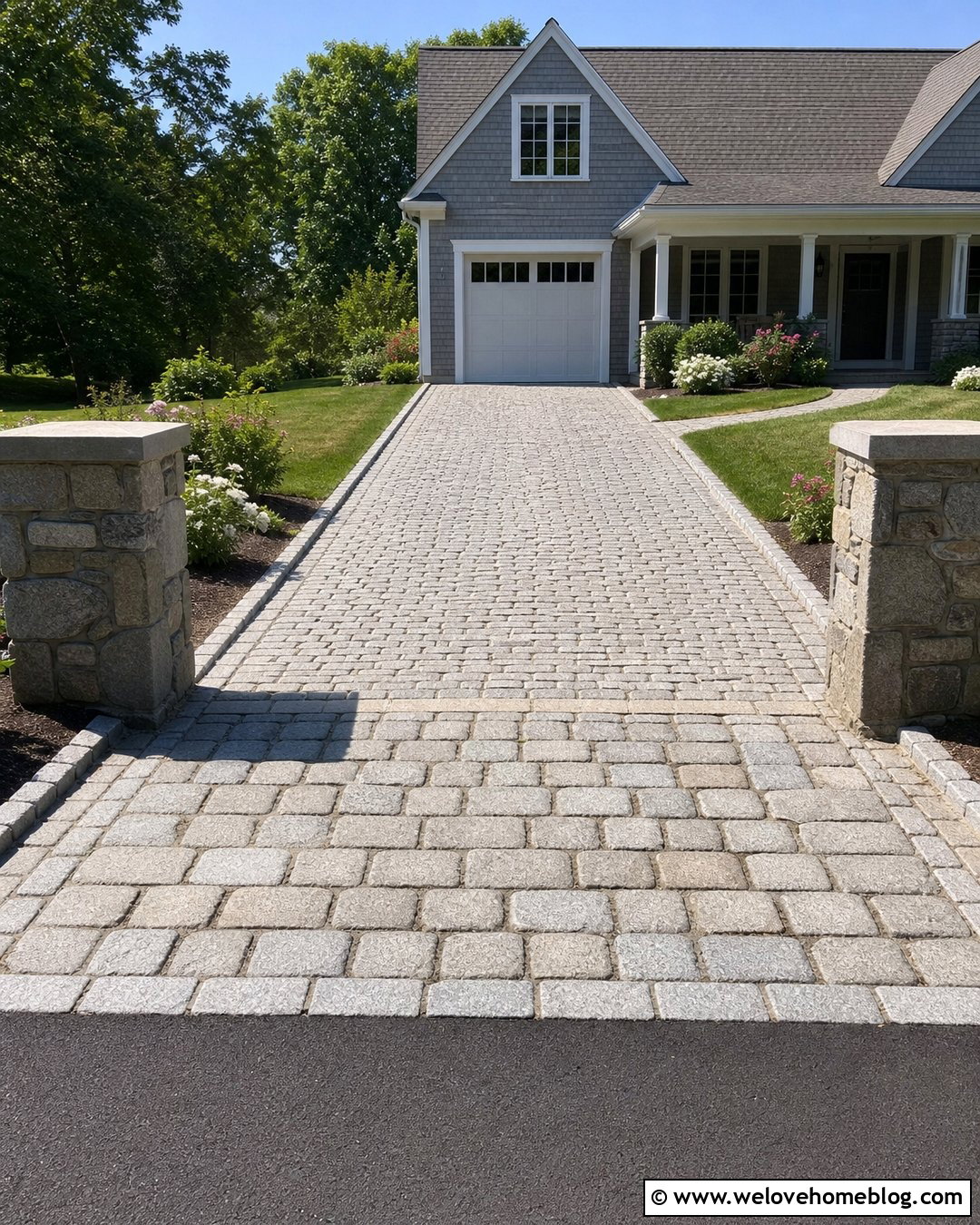 Cobble Driveway With Stone Apron - 25 Cobble Driveway Ideas