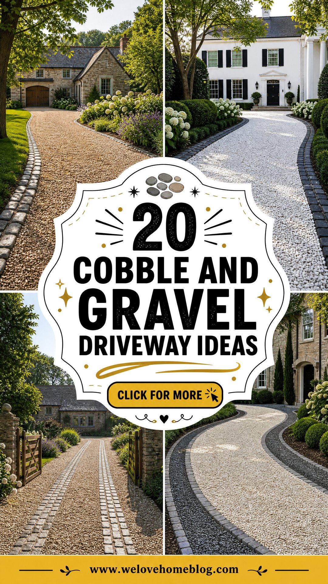 20 Cobble and Gravel Driveway Ideas With Timeless Charm - 20 Cobble and Gravel Driveway Ideas With Timeless Charm
