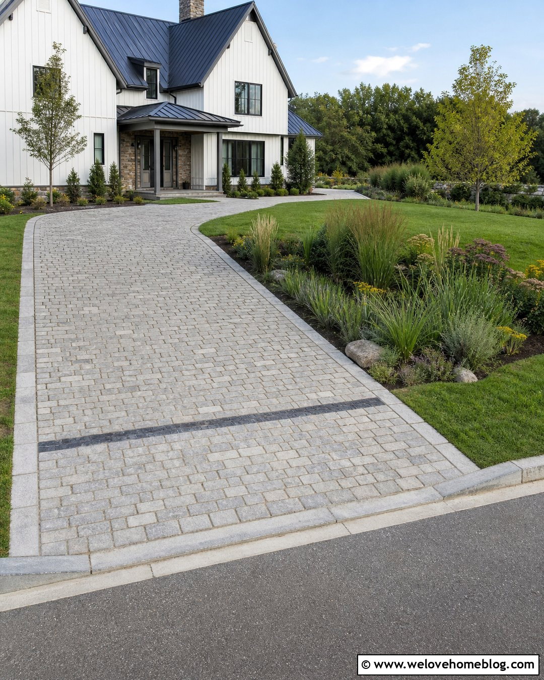 Cobbled Driveway With Drainage Channel - 35 Cobbled Driveway Ideas