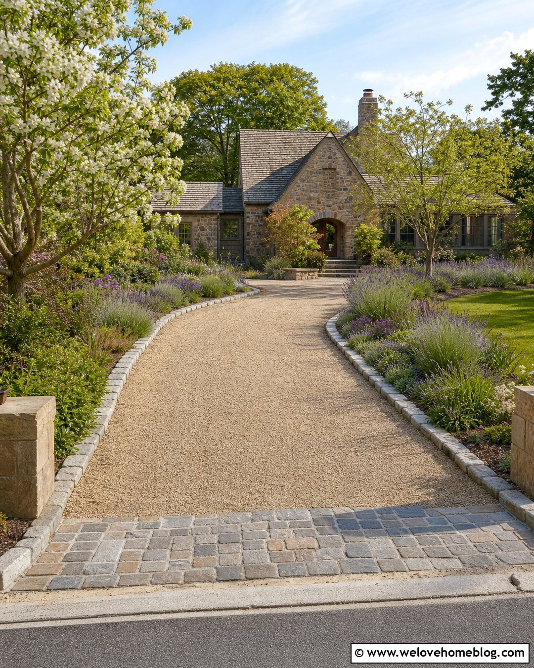Cobblestone Blocks For A Gravel Driveway - 20 Driveway Edging Blocks Ideas