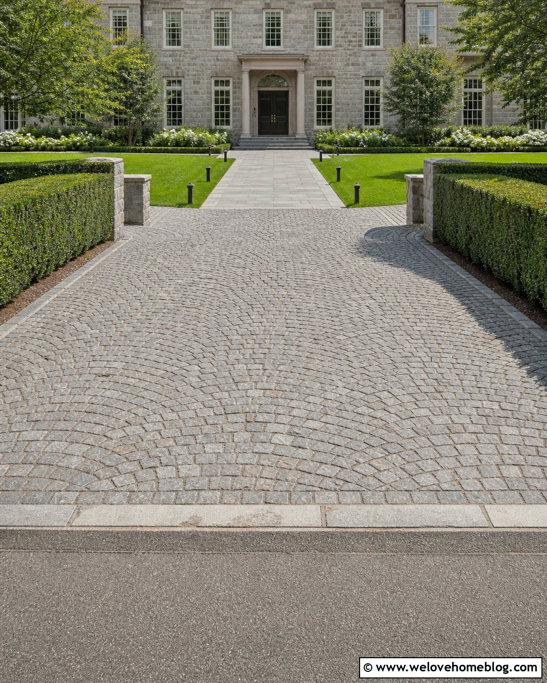 Cobblestone Driveway And Bluestone Walkway - 20 Driveways And Walkways Ideas