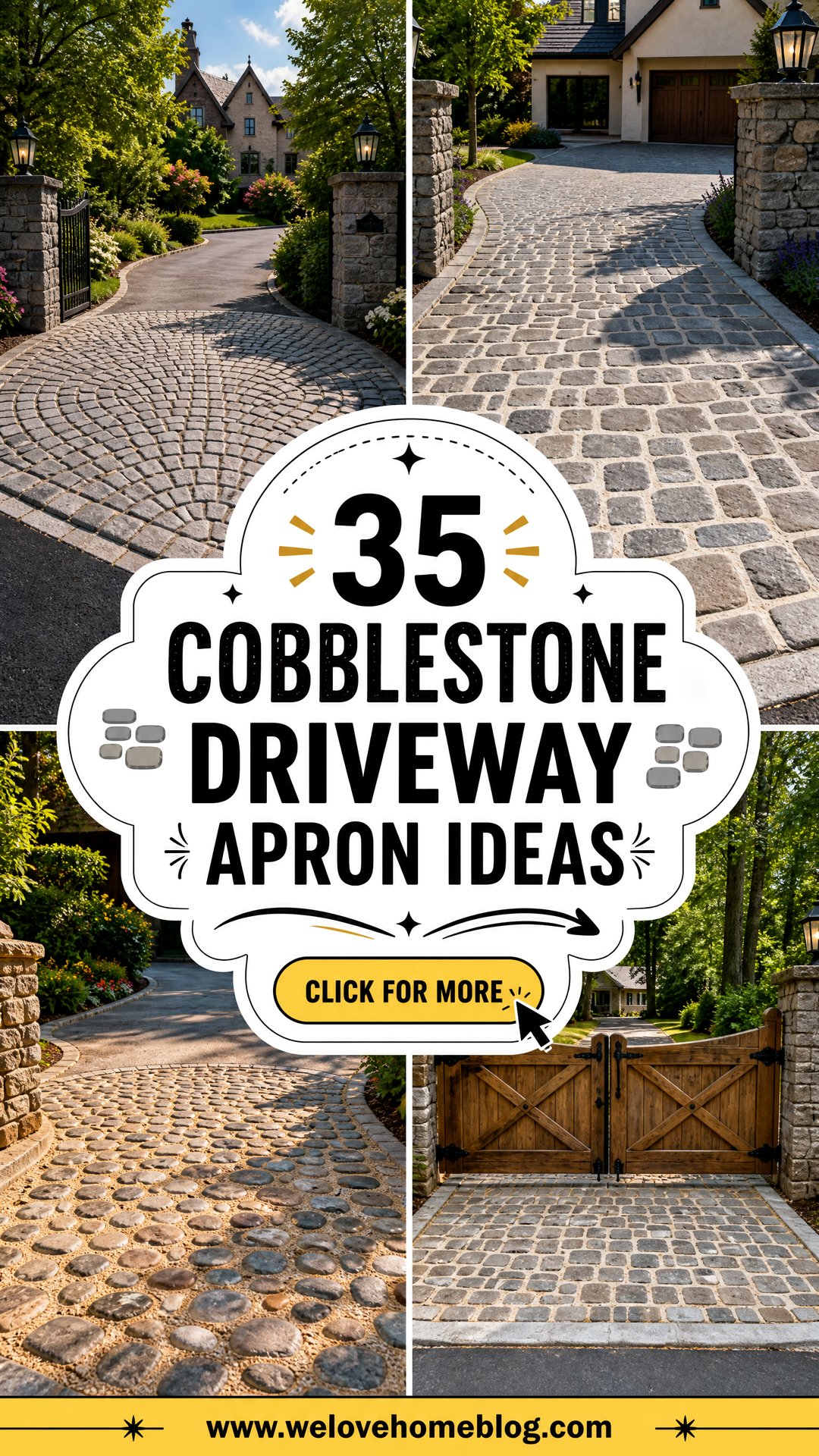 35 Cobblestone Driveway Apron Ideas for a Striking Entrance - 35 Cobblestone Driveway Apron Ideas for a Striking Entrance