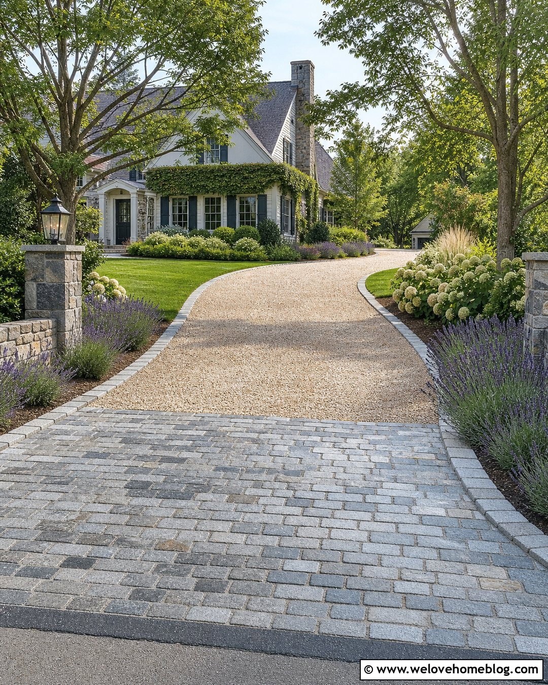 Cobblestone Driveway Apron With Pea Gravel - 35 cobblestone driveway apron ideas
