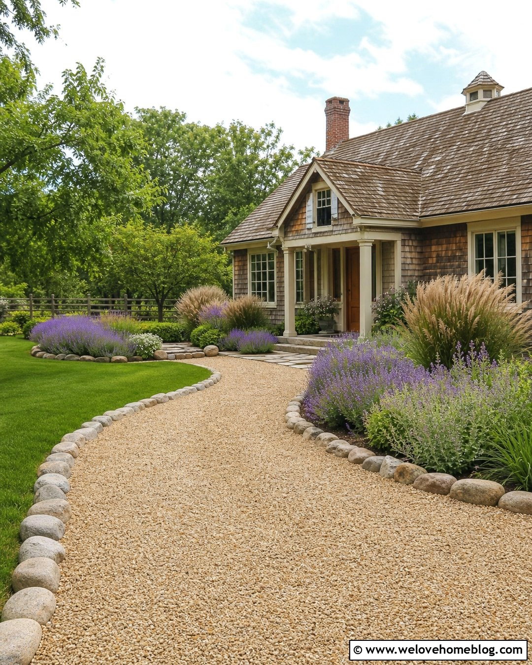 Cobblestone Driveway Border - 40 driveway edges and borders ideas