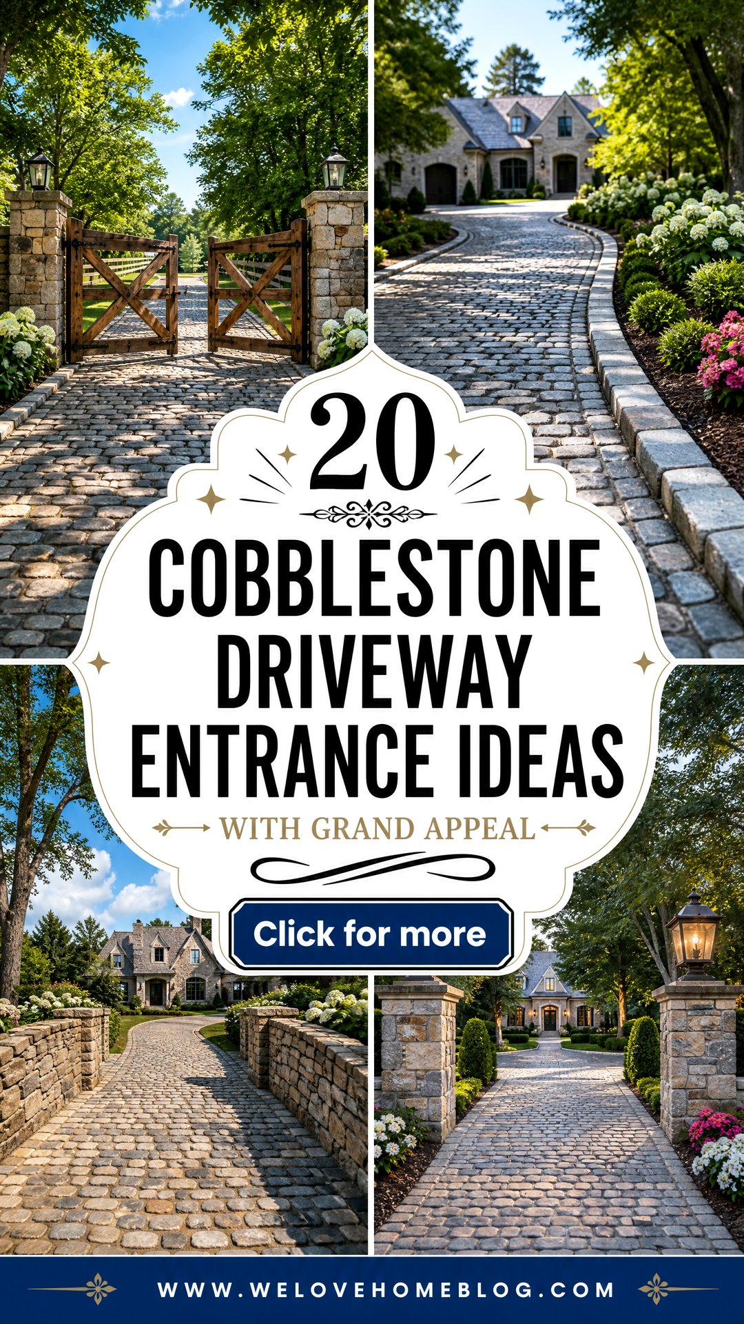 20 Cobblestone Driveway Entrance Ideas With Grand Appeal - 20 Cobblestone Driveway Entrance Ideas With Grand Appeal