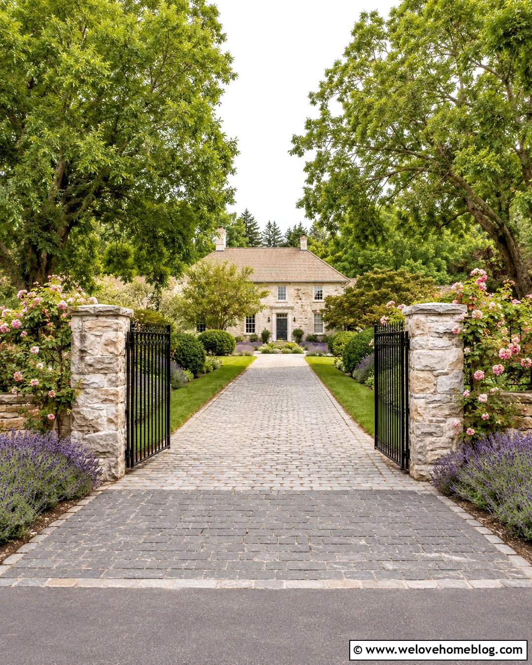 Cobblestone Driveway With Garden Gate - 20 Cobblestone Driveway In Garden Ideas