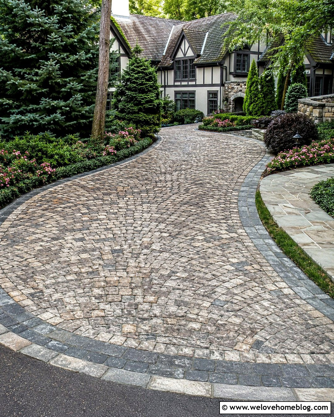 Cobblestone Look Interlock Driveway - 20 Interlock Driveway Ideas