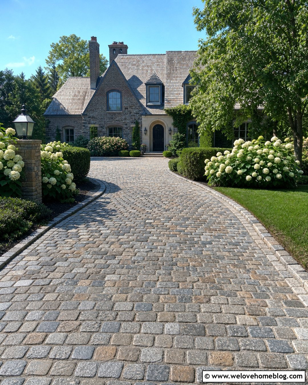 Cobblestone Paved Driveway - 35 paved driveway ideas