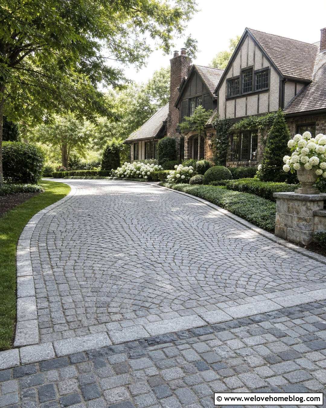 Cobblestone Paver Driveway - 40 driveway pavers ideas