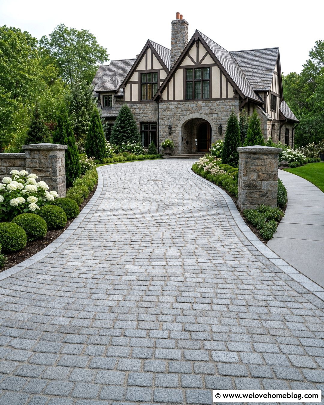 Cobblestone Permeable Driveway - 20 Driveway Permeable Ideas