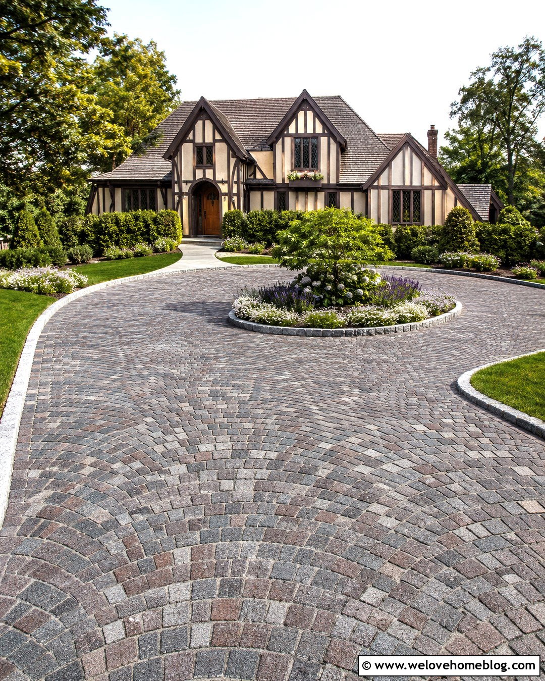 Cobblestone Permeable Paver Driveway - 20 Permeable Paver Driveway Ideas