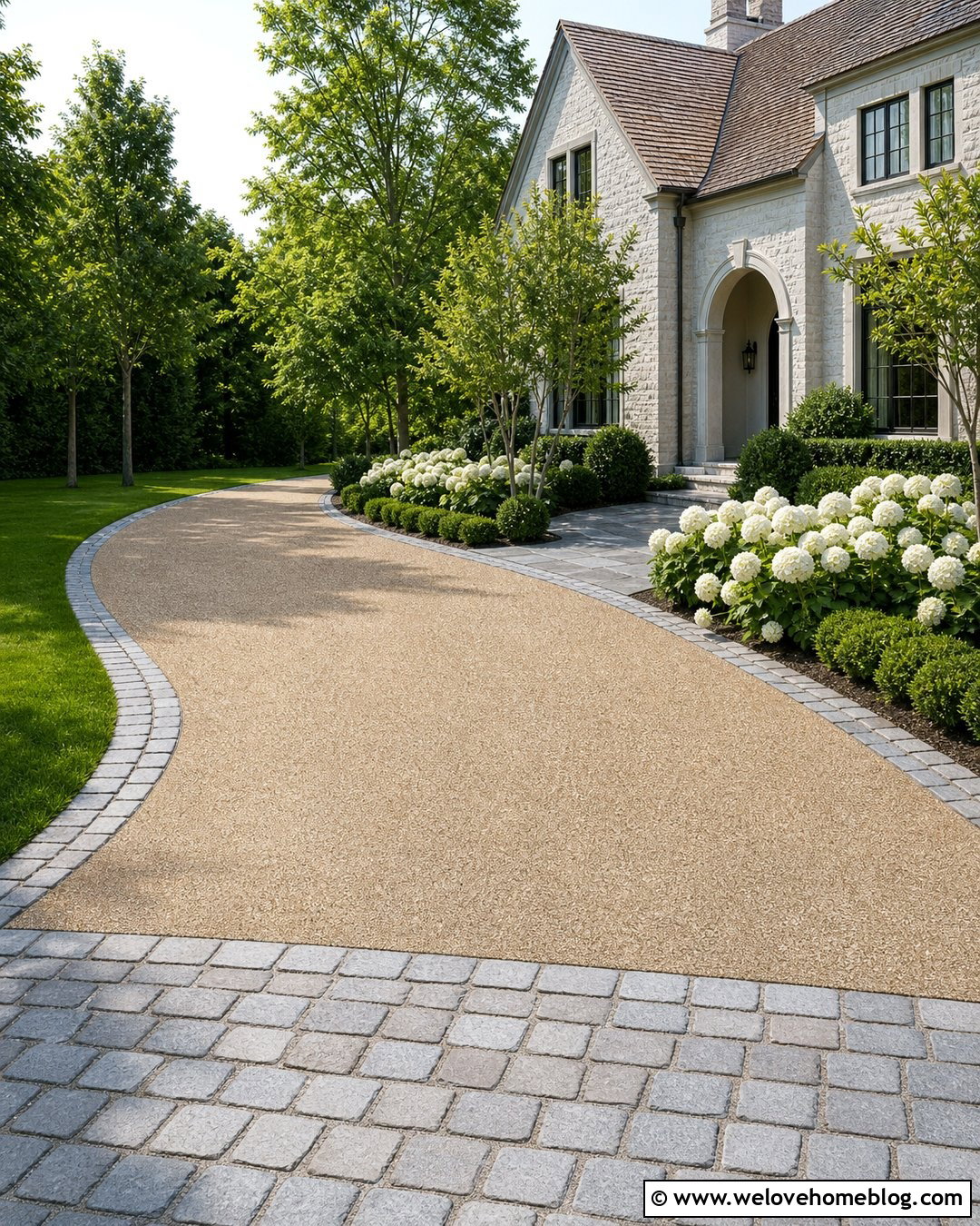Cobblestone Raised Driveway Edging - 20 Raised Driveway Edging Ideas